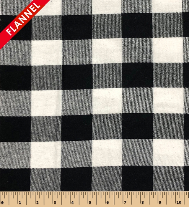 Buffalo Plaid Large Yarn Dyed Flannel Fabric. FP37